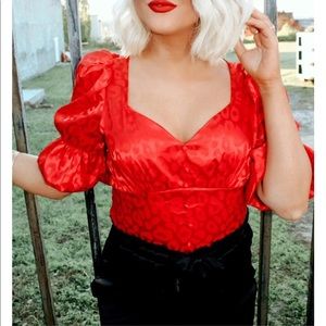 Red boutique top